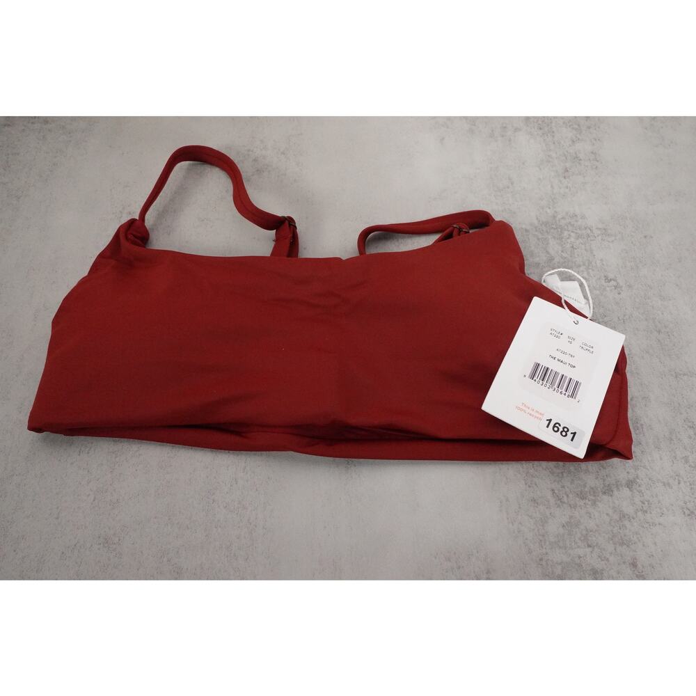 New Women’s Andie Swim Maui Swimsuit Bikini Top Truffle Red AT220 XS 1681-15